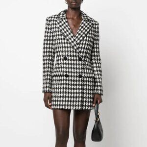 LOWEST PRICE BRAND NEW Self-Portrait Tailored Blazer Dress Black and White Check